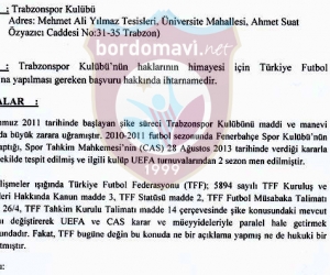 Trabzonspor Kulübüne İhtarname Çekildi     