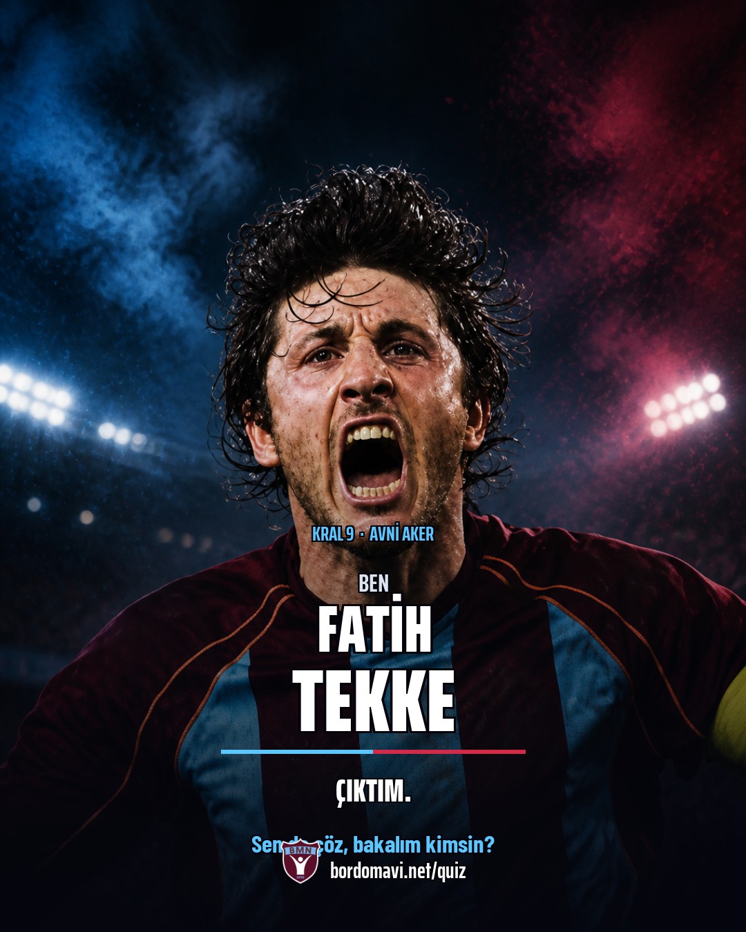 Ben Fatih Tekke çıktım yazısı, portre ve bordomavi.net/quiz