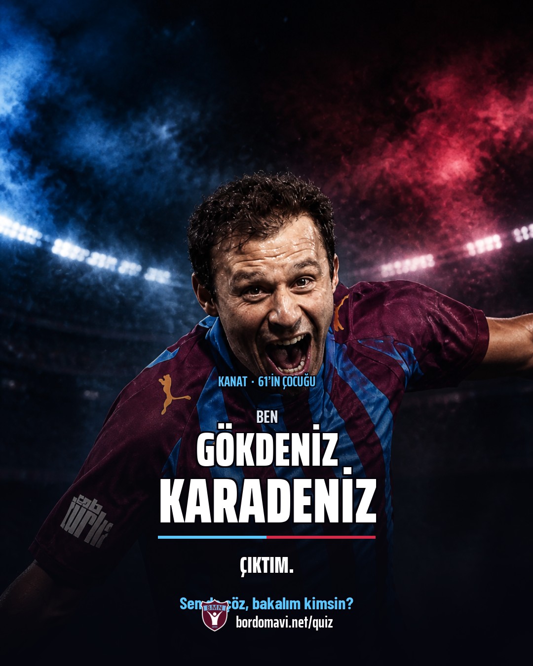 Ben Gökdeniz Karadeniz çıktım yazısı, portre ve bordomavi.net/quiz