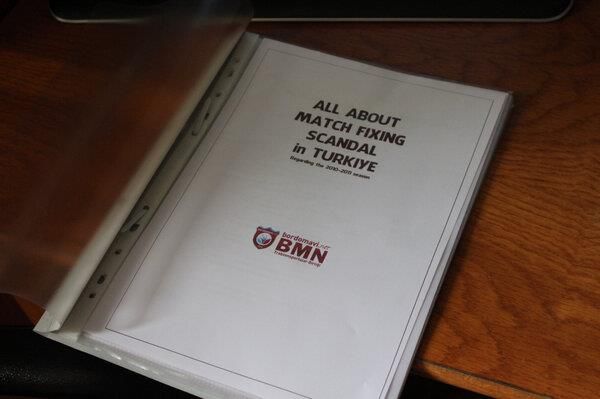 BMN’nin İngilizce şike dosyası kapağı: All About Match Fixing Scandal in Turkiye