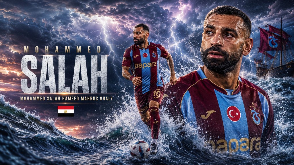 Mohamed Salah, fırtına ve deniz üzerinde 10 numara Trabzonspor formasıyla