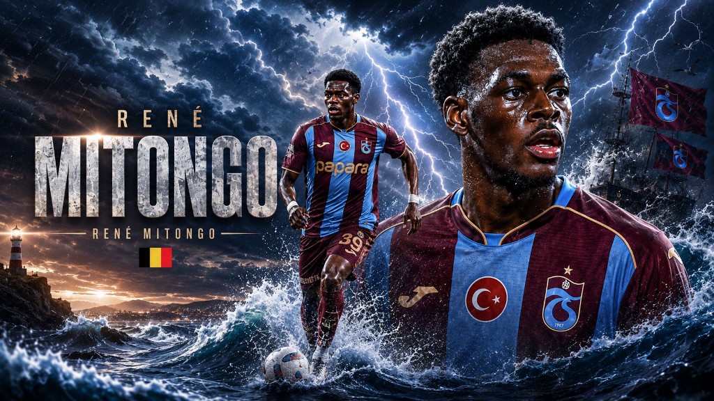 René Mitongo, fırtına ve deniz üzerinde 39 numara Trabzonspor formasıyla